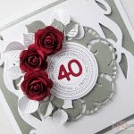 Kartka ROCZNICA ŚLUBU z bordowymi różami /Z - Kartka na rocznicę ślubu z bordowymi różami