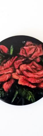 Ręcznie malowany wisior Różany