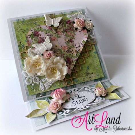 Ślubna easel card