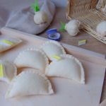Pierogi filcowe / Jedzenie z filcu - Zestaw pierożków z filcu z cebulką