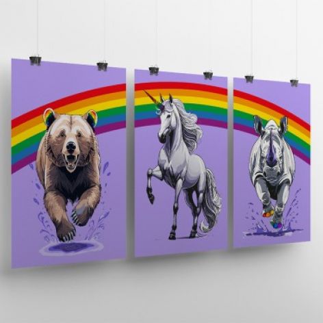 Plakat tryptyk LGBTQA