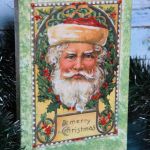 Obrazek - Święty Mikołaj - Boże Narodzenie - Wykonane metodą decoupage, wielokrotnie pokryte lakierem akrylowym, bezwonnym, nietoksycznym.  Obrazek może mieć na tyle ma białą karteczkę, a na którą możesz nanieść życzenia.