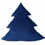 Granatowa choinka poduszka dekoracyjna - Poduszka świąteczna chionka.