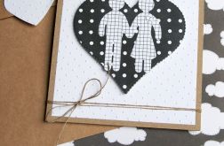 kartka ślubna :: ludziki :: black&white III