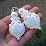 Kolczyki soutache Jasno-kremowe - 