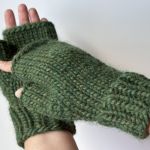 Mitenki ręcznie robione z wełny peruwiańskiej - Mitenki ręcznie robione z grubej 100% wełny peruwiańskiej