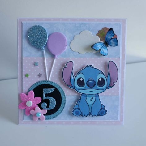 Kartka na urodziny Stitch 2