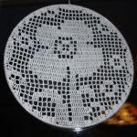 Łąka w moim w oknie - zestaw dekoracyjny na okno, rękodzieło na szydełku - 