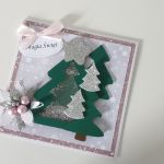 Kartka Boże Narodzenie handmade choinki - 