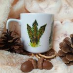 Wilcza natura ręcznie malowany kubek 270 ml. - Ręcznie malowane