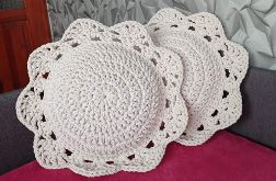 Poduszka okrągła z falbanką 40cm