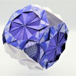 Bombka origami kusudama z papieru ornament - 3