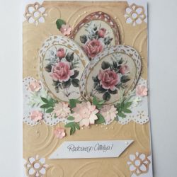 Pisanki w stylu shabby chic