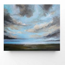 Błękitne popołudnie-obraz akrylowy formatu 50/60 cm 