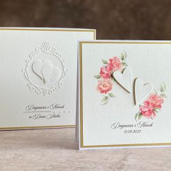 Kartka ślubna z pudełkiem i kopertą WA26B