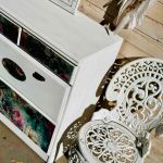 Szafka na buty z kwiatami, żywe kolory, ozdoba przedpokoju - 