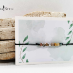 Bransoletka na sznurku z kamieni naturalnych agat - 