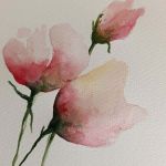 Kwiaty 3-akwarela formatu A5 - 