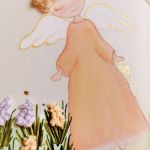 Obrazek anioł pamiątka Chrztu dla dziewczynki - obrazek anioł stróż
