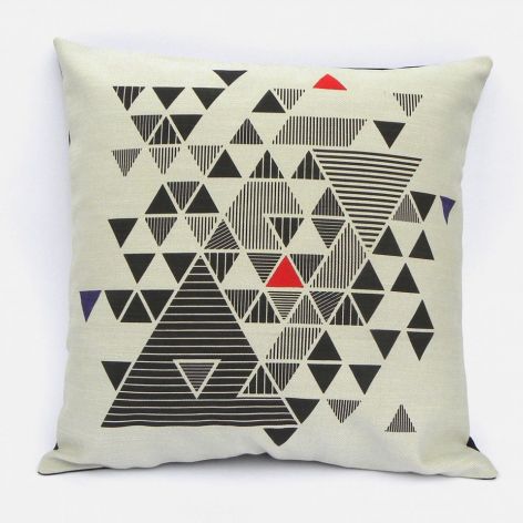 Poszewka na poduszkę - trójkąty1-bawełna