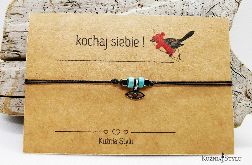 Bransoletka z życzeniem - turkus