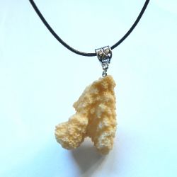 Naturalny korzeń korala, matowy koral gąbczasty - wisiorek