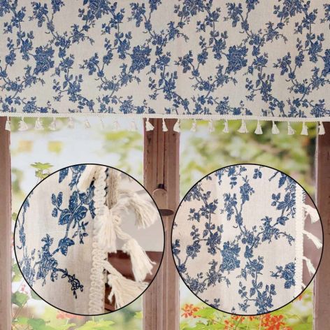 Zazdrostka we wzory lambrekin firany frędzle BOHO 150/80cm