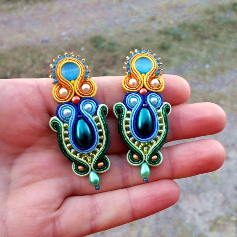 Kolczyki sutasz Pawie Oko Wkrętki