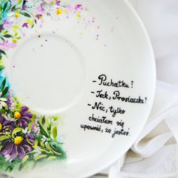 Filiżanka ręcznie malowana kwiaty