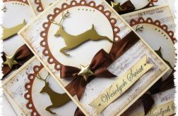 Kartka świąteczna z reniferem