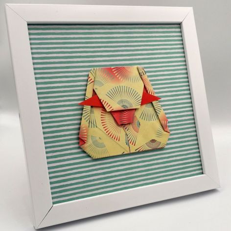 Obrazek origami na ścianę ozdoba papier Mamut