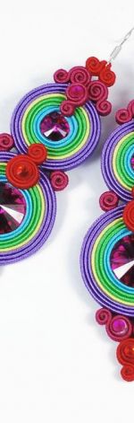 Kolczyki sutasz dwustronny- Swarovski