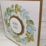 Kartka ślubna  z wieńcem  - 