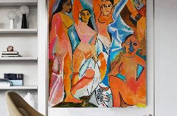 obraz olejny do salonu pablo picasso panny z Awinion