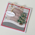 Kartka Boże Narodzenie handmade z choinka - 