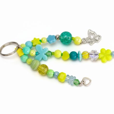 Turkusowo żółty breloczek