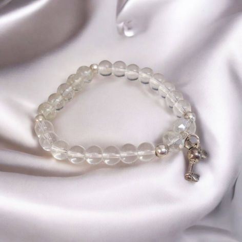 Bransoletka na gumce przezroczysta