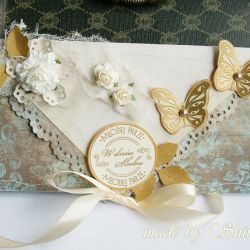 Kopertówka z okazji ślubu -gold melody