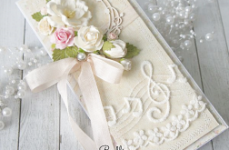 Kartka ślubna w koronkach v.2