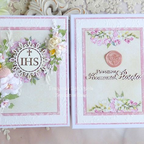 Komunijna kartka w pudełku 638