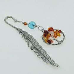 Zakładka do książki- pomarańcz i turkus