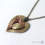 Serce liściaste - metalowe serce