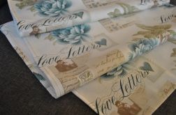 Bieżnik - listy i pastelowe kwiaty