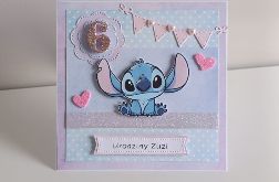 Kartka personalizowana na urodziny Stitch