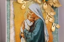 Tradycyjna kartka z Maryją i Dzieciątkiem