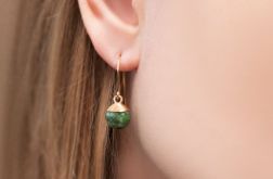 DELIKATNE, DŁUGIE KOLCZYKI POZŁACANE Z ZOISYTEM