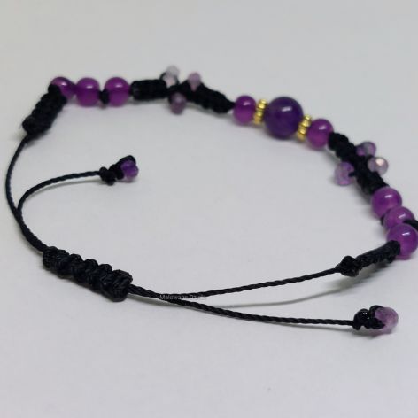 Bransoletka ręcznie robiona ametyst 