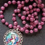 Naszyjnik - Witrażowa dziewczyna - Naszyjnik - Witrażowa dziewczyna