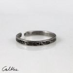 Nieregularna - srebrna obrączka (2000-03) - Cienki pierścionek