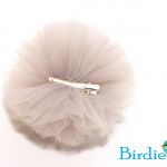 Spinka - Tiul - pompon - srebrna - 